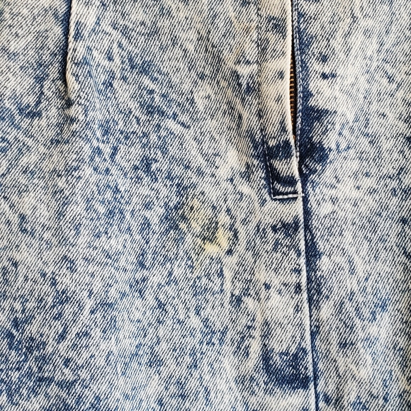 VINTAGE PARIS BLUES ACID WASH SKIRT - Picture 5 of 12